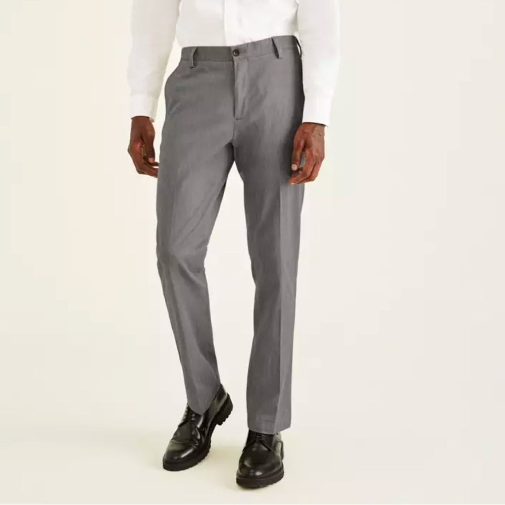 Dockers Easy Khaki Straight Fit Pants 36x32 Gray Performance Stretch NWOT